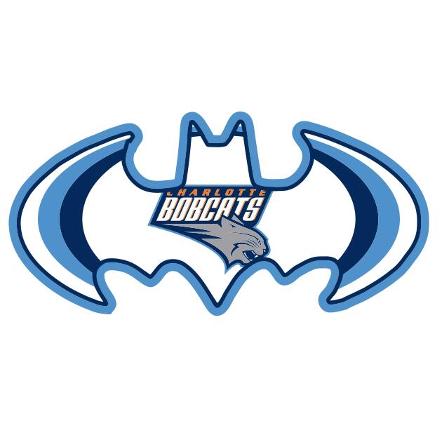 Charlotte Bobcats Batman Logo iron on heat transfer